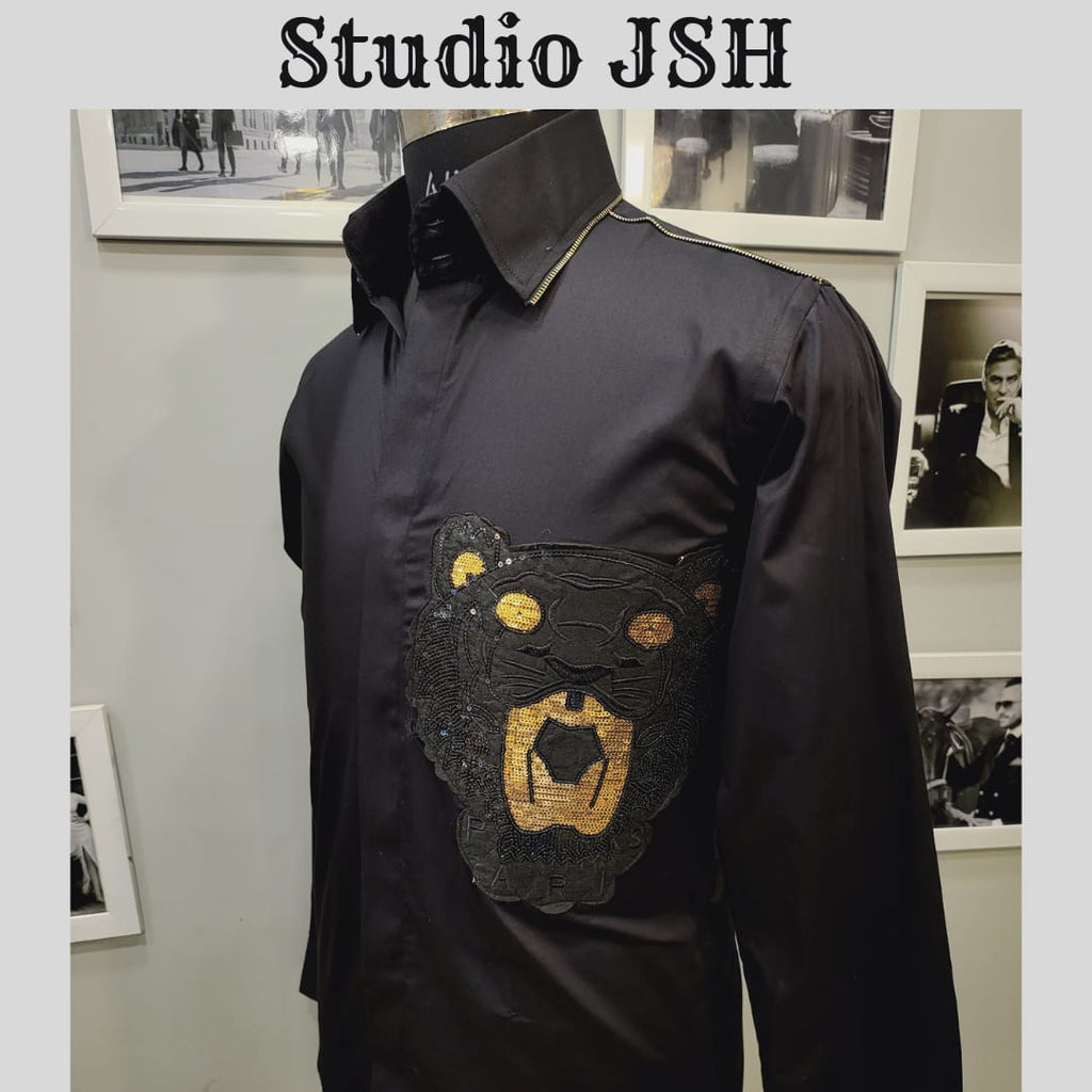 Black Paris Lion Shirt